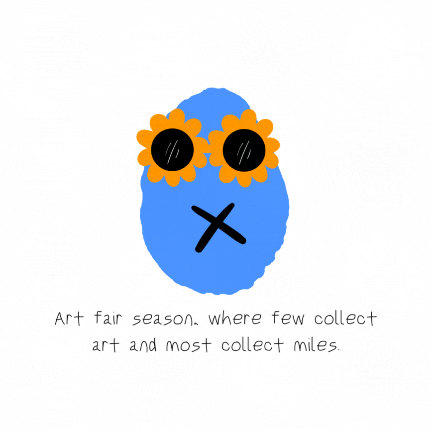 Meet Blue Chip: The Art World Insider Presenting his new Art Fair Collection featuring t shirts, art prints and more